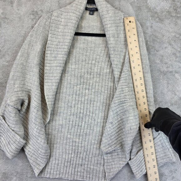 Banana Republic Sweater Womens M/L Gray Alpaca Open Front Shawl Collar Cardigan - Picture 4 of 9